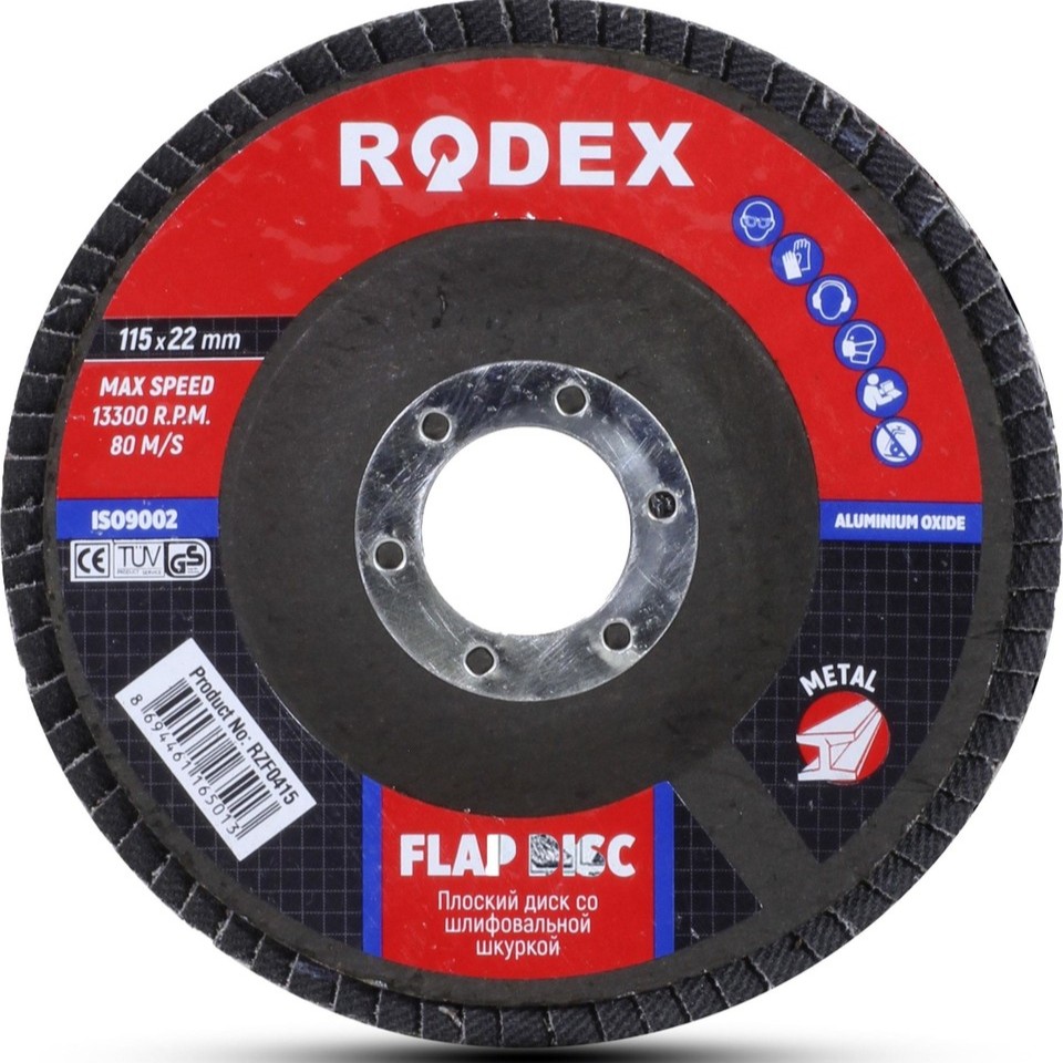 RODEX FLAP DİSK ZIMPARA 80 KUM 115MM